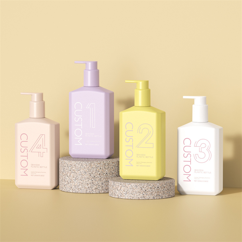 Flacone per pompa per lozione per il corpo a mano per spalla piatta obliqua smerigliata da 250 ml Flacone per gel doccia per shampoo per bambini da 250 ml Flacone per pompa per lozione per il corpo a mano per spalla piatta obliqua smerigliata da 250 ml Flacone per gel doccia per shampoo per bambini da 250 ml