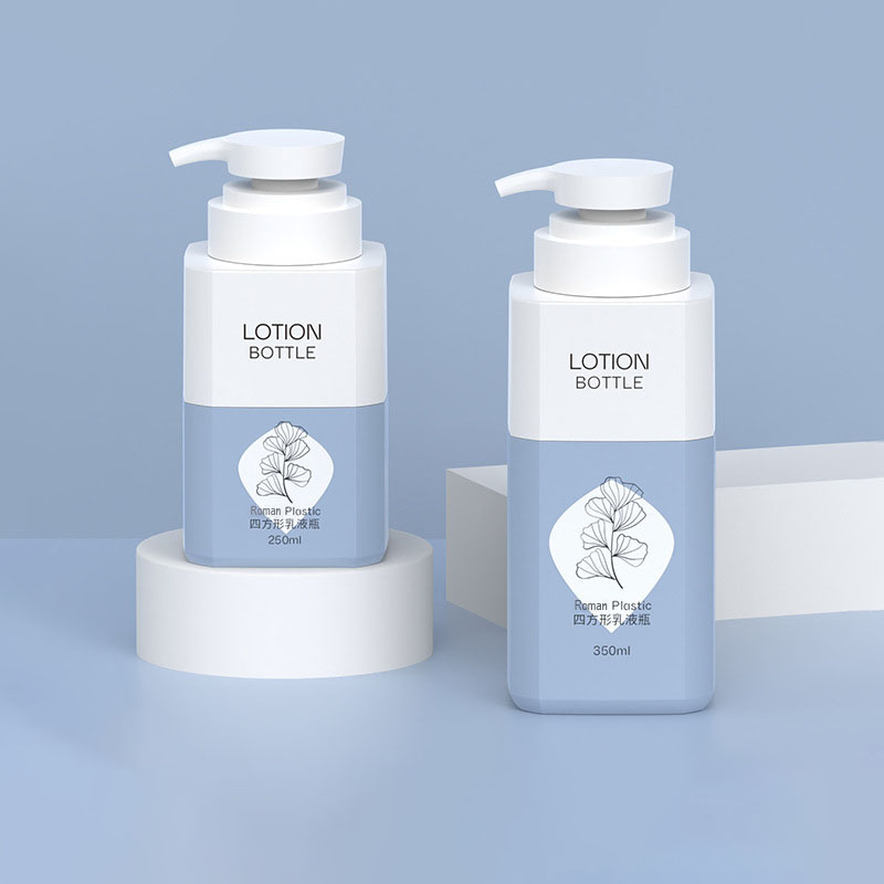 Bottiglia di sub-imbottigliamento in plastica per animali domestici quadrata di grande capacità da 350 ml 500 ml Necessità quotidiane Doccia per la cura Contenitore vuoto per shampoo per gel da bagno 800 ml 1000 ml