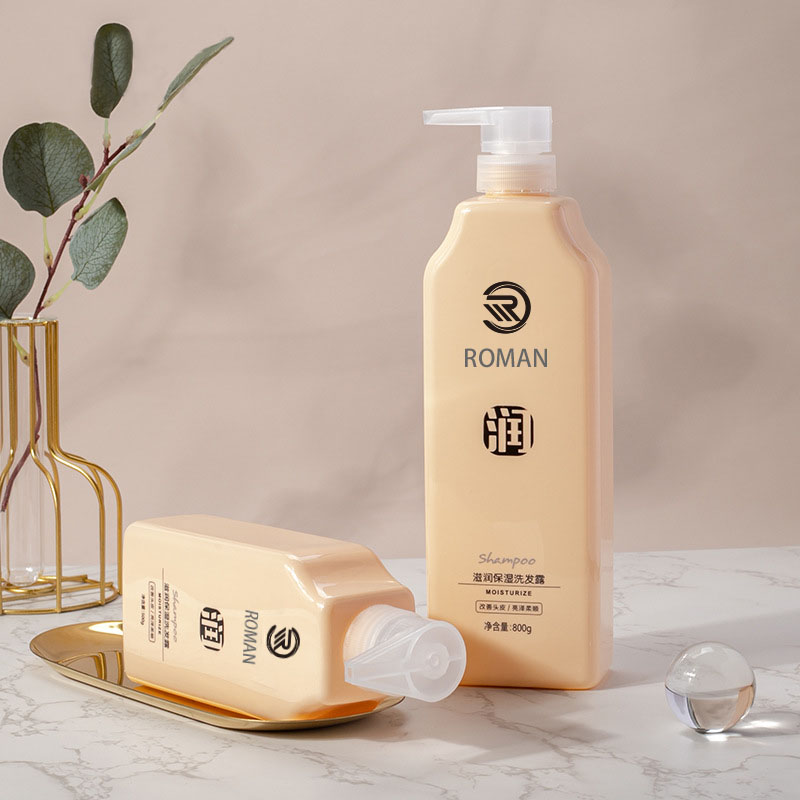 Pompa per lozione per il latte per il corpo in plastica gialla da 500ml 800ml Bottiglia per spremere shampoo per cosmetici in plastica PET con sensazione morbida al tatto Pompa per lozione per il latte per il corpo in plastica gialla da 500ml 800ml Bottiglia per spremere shampoo per cosmetici in plastica PET con sensazione morbida al tatto