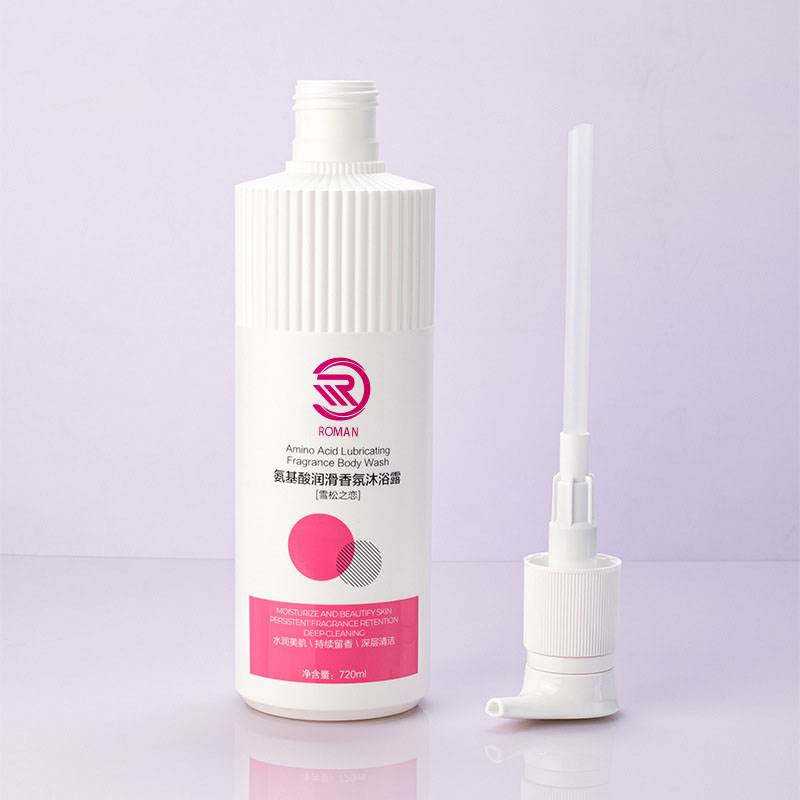 Bottiglia di plastica HDPE a strisce bianche calde con ugello ondulato 500ml Lozione gel doccia shampoo 700ml con tappo pompa Vietnam Bottiglia di plastica HDPE a strisce bianche calde con ugello ondulato 500ml Lozione gel doccia shampoo 700ml con tappo pompa Vietnam