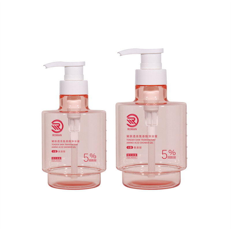 Nuovo arrivo Premium Pink 250ml 300ml 400ml Opaco trasparente vuoto rotondo di lusso per la cura della pelle Olio per il corpo Siero per il viso Pompa e bottiglia di lozione con imballaggio Nuovo arrivo Premium Pink 250ml 300ml 400ml Opaco trasparente vuoto rotondo di lusso per la cura della pelle Olio per il corpo Siero per il viso Pompa e bottiglia di lozione con imballaggio