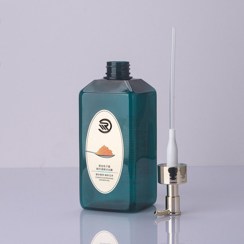 Etichetta privata PET plastica verde scuro cura della pelle idratante lozione per il corpo cura dei capelli shampoo contenitore per bottiglie da 550 ml Etichetta privata PET plastica verde scuro cura della pelle idratante lozione per il corpo cura dei capelli shampoo contenitore per bottiglie da 550 ml