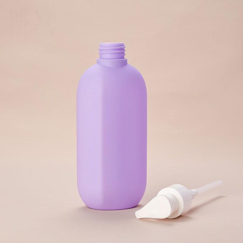 Bottiglie di plastica viola per lozione per il corpo piatto HDPE da 300 ml con tappo per pompa Bottiglie di gel doccia Contenitore per cosmetici Bottiglie di plastica viola per lozione per il corpo piatto HDPE da 300 ml con tappo per pompa Bottiglie di gel doccia Contenitore per cosmetici