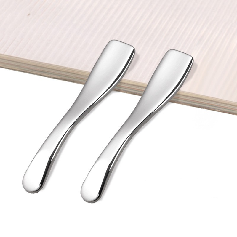 Spatola per trucco di bellezza Mini piccola paletta per crema viso per occhi Maschera Cucchiaio cosmetico in metallo dorato