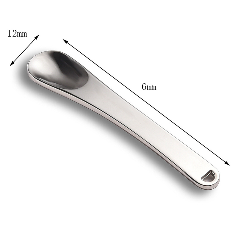 Mini spatola per miscelare il trucco Spatola per cucchiaio cosmetico in metallo Mini spatola per miscelare il trucco Spatola per cucchiaio cosmetico in metallo