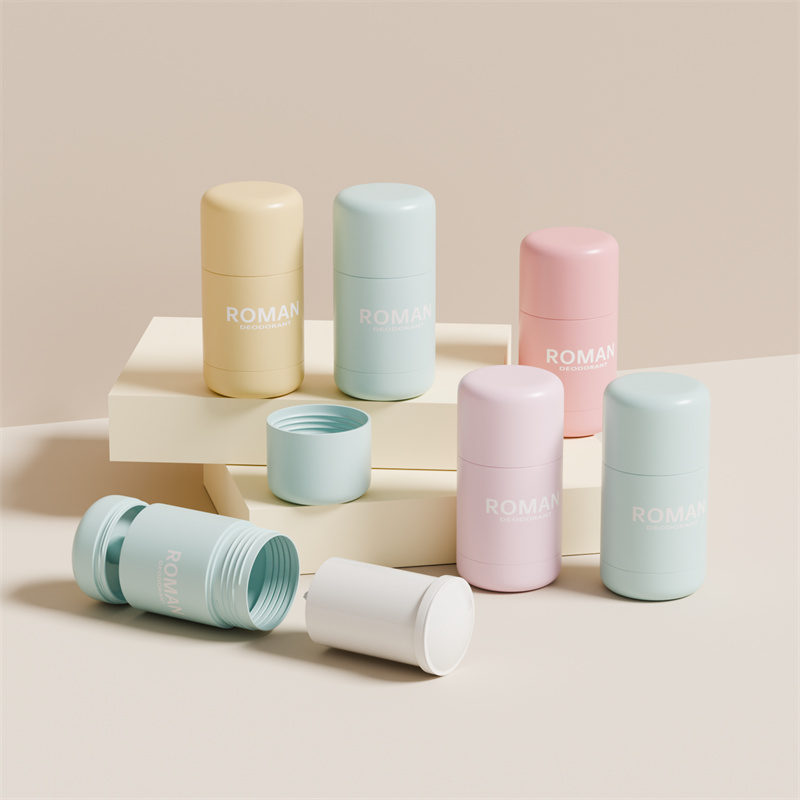 Cura della pelle Contenitore vuoto per deodorante in plastica da 30 g 50 g con flacone di imballaggio riempito