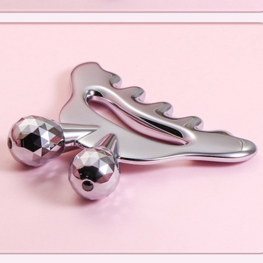 Rullo per massaggio facciale in lega di zinco con massaggio alla testa Rullo per massaggio facciale in lega di zinco con massaggio alla testa